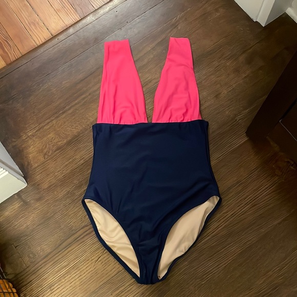J. Crew Factory Swim J Crew Factory Plunging V Neck One Piece
